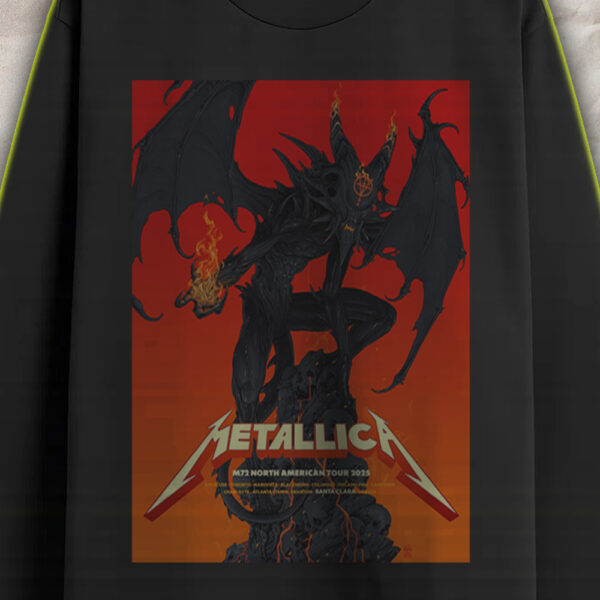 Metallica Long Sleeve Shirt – M72 North American Tour – 2025 Demon of Fire Design – Collector’s Edition – T-Shirt, Hoodie, Tank Top, Sweatshirt - Image 3