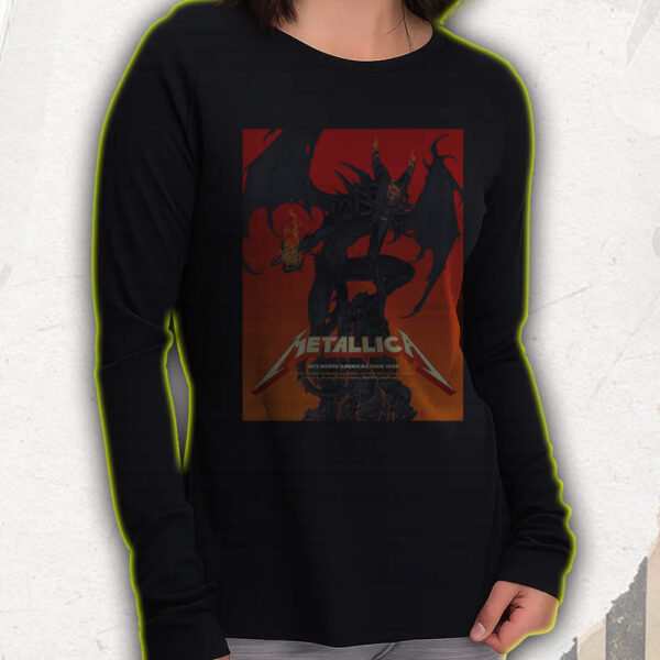 Metallica Long Sleeve Shirt – M72 North American Tour – 2025 Demon of Fire Design – Collector’s Edition – T-Shirt, Hoodie, Tank Top, Sweatshirt - Image 4