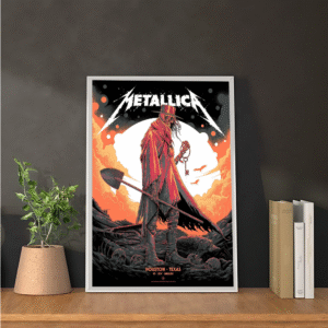 Metallica M72 Houston Concert Poster – June 14, 2025 – Grim Reaper Cowboy Design – Texas Tour Wall Art Print