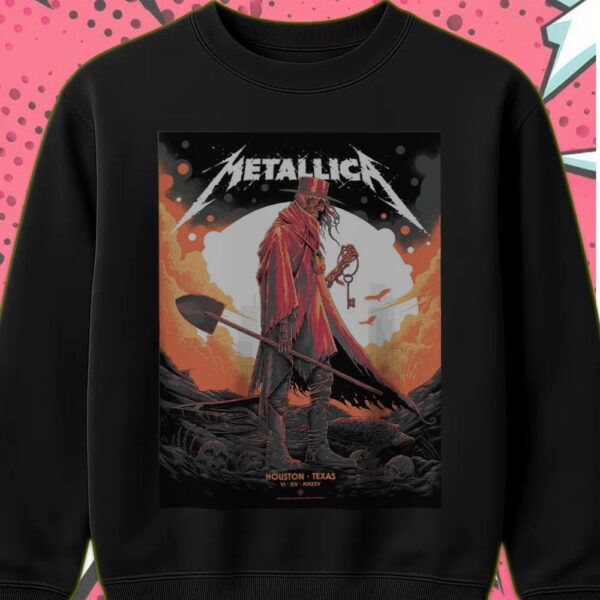 Metallica M72 Tour Sweatshirt – June 14, 2025 – Houston Show – Grim Reaper Poster Print – NRG Stadium - Image 2