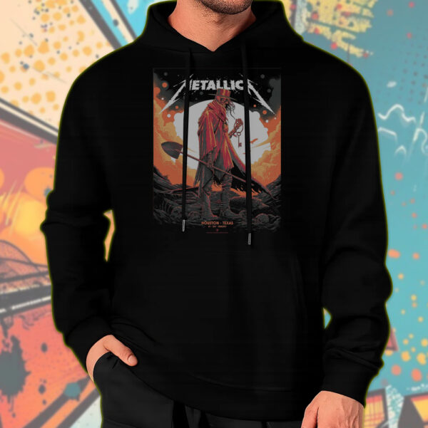 Metallica M72 World Tour Hoodie – Houston Concert 2025 – June 14 – Death Reaper Cowboy Key Art – NRG Stadium - Image 5