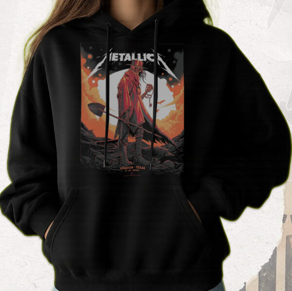 Metallica M72 World Tour Hoodie – Houston Concert 2025 – June 14 – Death Reaper Cowboy Key Art – NRG Stadium - Image 4
