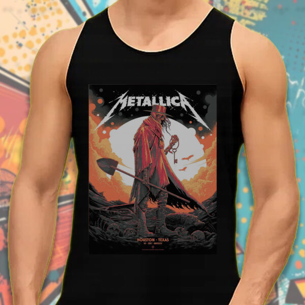 Metallica M72 World Tour Tank Top – June 14, 2025, Houston, TX – NRG Stadium, Grim Reaper Skeleton Design - Image 5