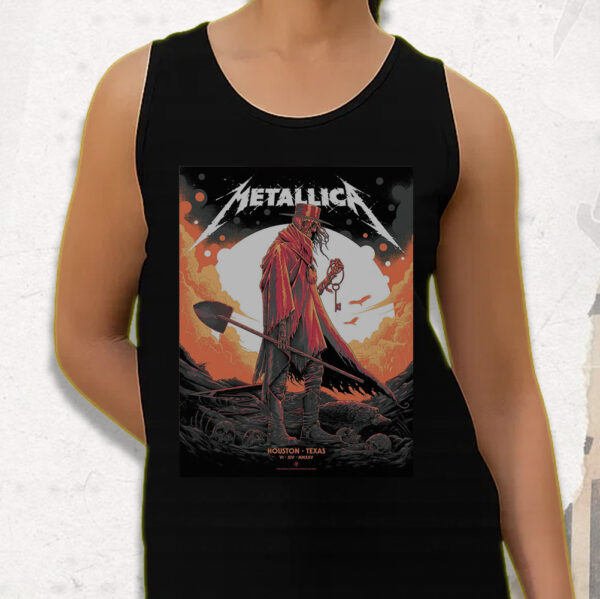 Metallica M72 World Tour Tank Top – June 14, 2025, Houston, TX – NRG Stadium, Grim Reaper Skeleton Design - Image 4
