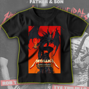 Metallica North American Tour T-shirt – M72 2025 – Fire Demon on Skull Mountain – Dark Tour Art Edition Hoodie, Sweatshirt, Long Sleeve, Tank Top
