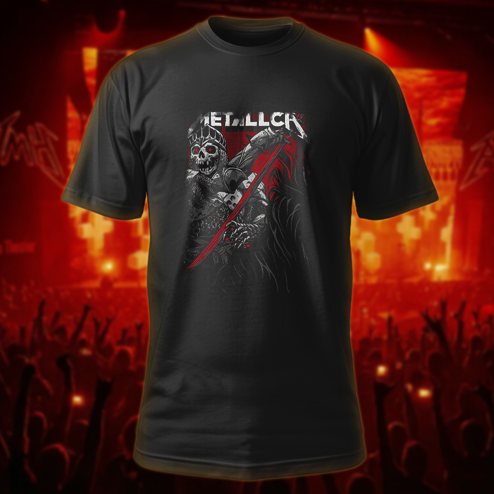 Metallica Skeleton Knight 2025 Tour T-Shirt – Denver Pop-Up Exclusive Edition