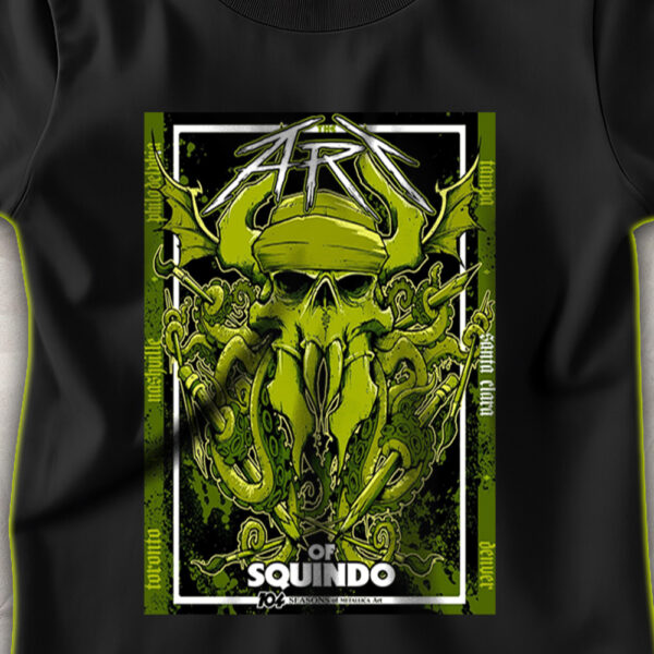Metallica Squindo Art Exhibit Tee – Bay Area June 21 2025 – 104 Seasons Tour Collection T-Shirt - Image 3
