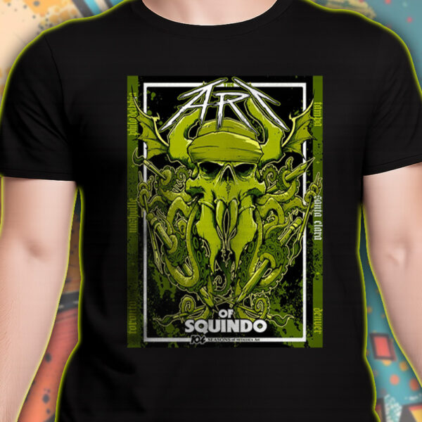 Metallica Squindo Art Exhibit Tee – Bay Area June 21 2025 – 104 Seasons Tour Collection T-Shirt - Image 5