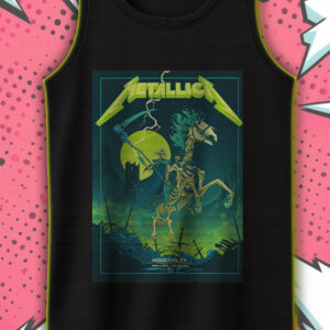 Metallica Tank Top – M72 World Tour Houston 2025 – Grim Reaper Horseman Design – NRG Stadium Show