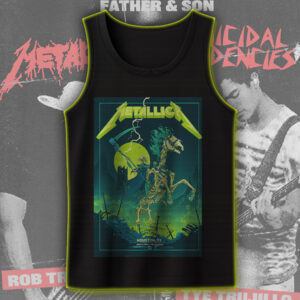 Metallica Tank Top – M72 World Tour Houston 2025 – Grim Reaper Horseman Design – NRG Stadium Show