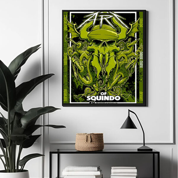 Metallica The Art of Squindo Wall Poster – June 21 2025 Exhibit At Bay Area CA – 104 Seasons Canvas Print - Image 3