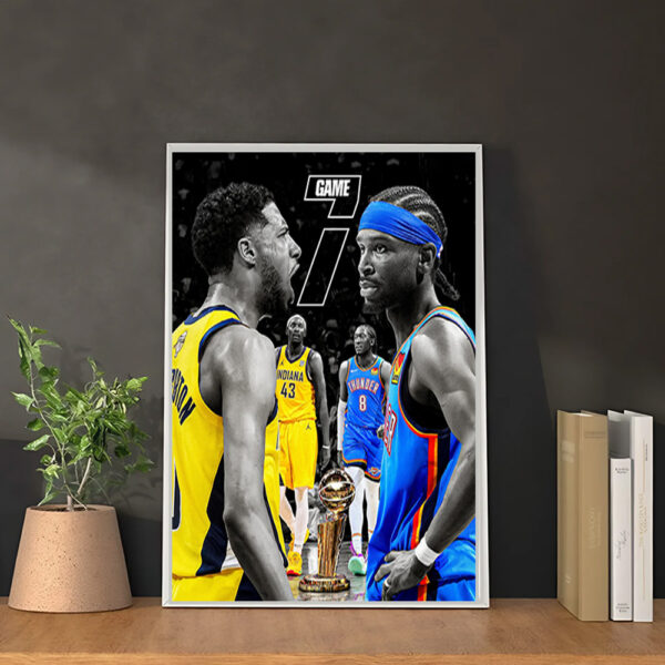 NBA Finals Game 7 2025 Poster – TD Garden Boston MA – Game 7 Finals Series Art by Vibtee | Canvas & Print - Image 2