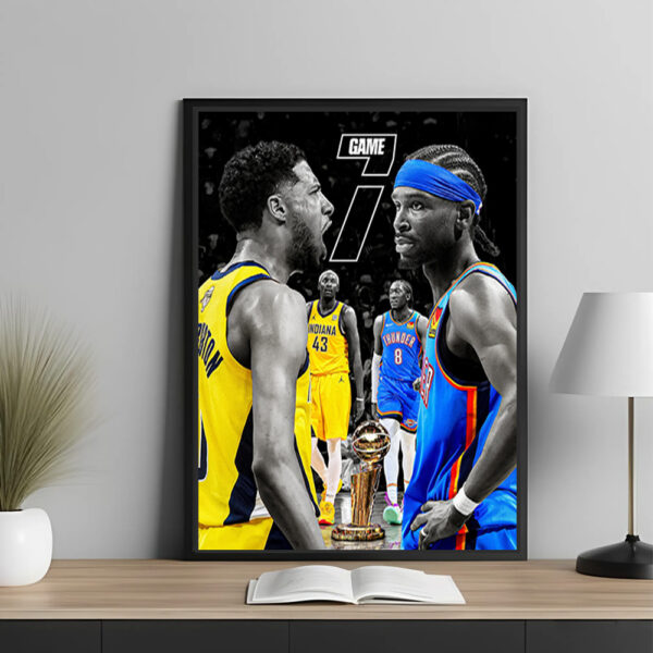 NBA Finals Game 7 2025 Poster – TD Garden Boston MA – Game 7 Finals Series Art by Vibtee | Canvas & Print - Image 3