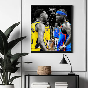 NBA Finals Game 7 2025 Poster – TD Garden Boston MA – Game 7 Finals Series Art by Vibtee | Canvas & Print