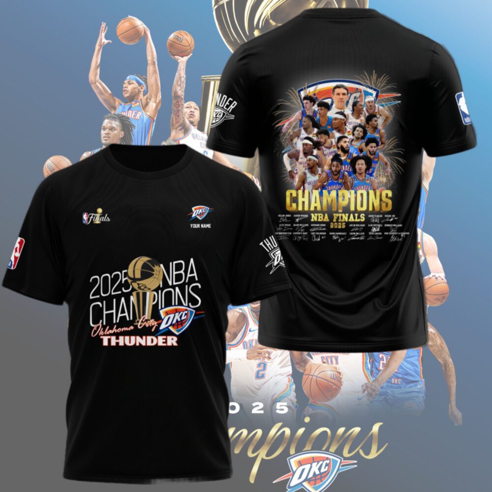 OKC Thunder 2025 NBA Champions T-Shirt – Official Finals Celebration Tee