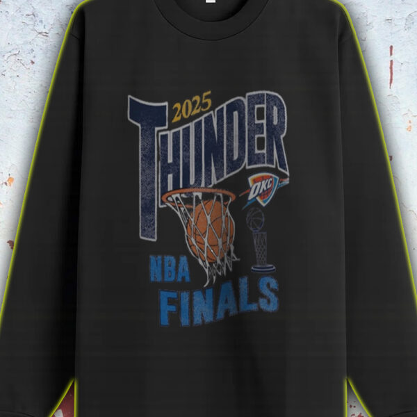 OKC Thunder 2025 NBA Finals Long Sleeve Shirt – At Paycom Center Oklahoma City OK - Image 2