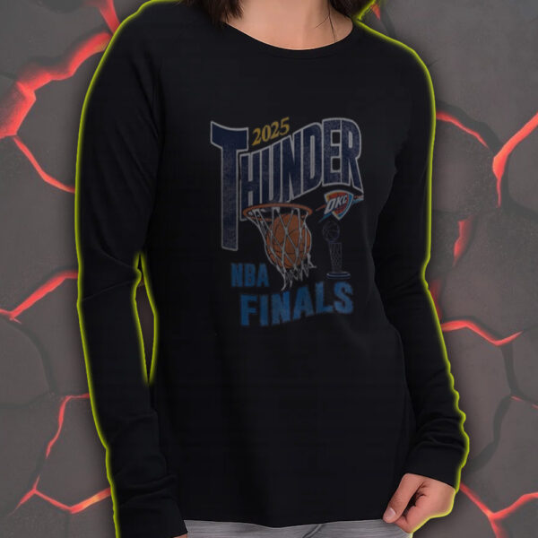 OKC Thunder 2025 NBA Finals Long Sleeve Shirt – At Paycom Center Oklahoma City OK - Image 4