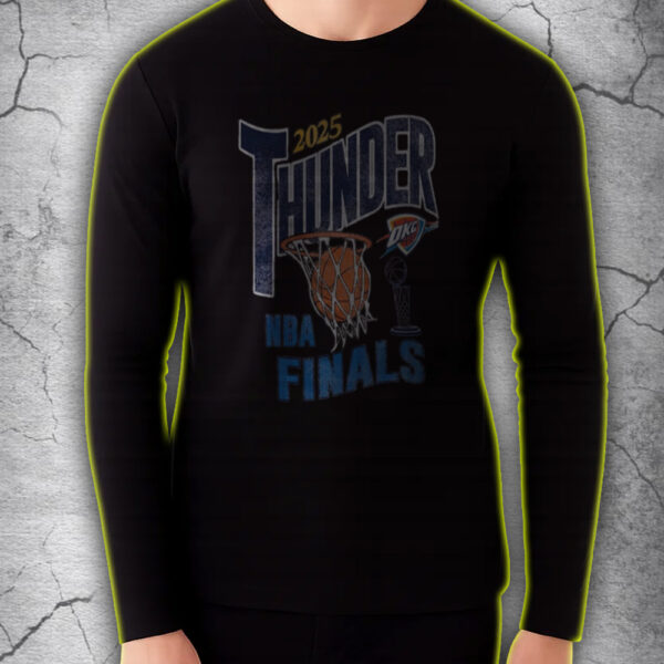 OKC Thunder 2025 NBA Finals Long Sleeve Shirt – At Paycom Center Oklahoma City OK - Image 5