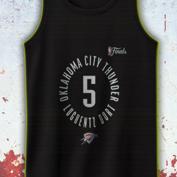 OKC Thunder Luguentz Dort NBA Finals 2025 Tank Top – At Paycom Center Oklahoma City OK - Image 2