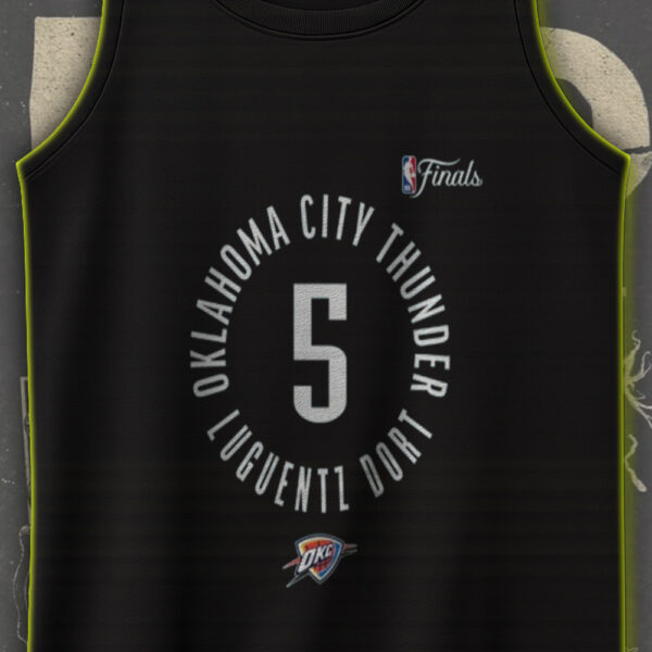 OKC Thunder Luguentz Dort NBA Finals 2025 Tank Top – At Paycom Center Oklahoma City OK - Image 3