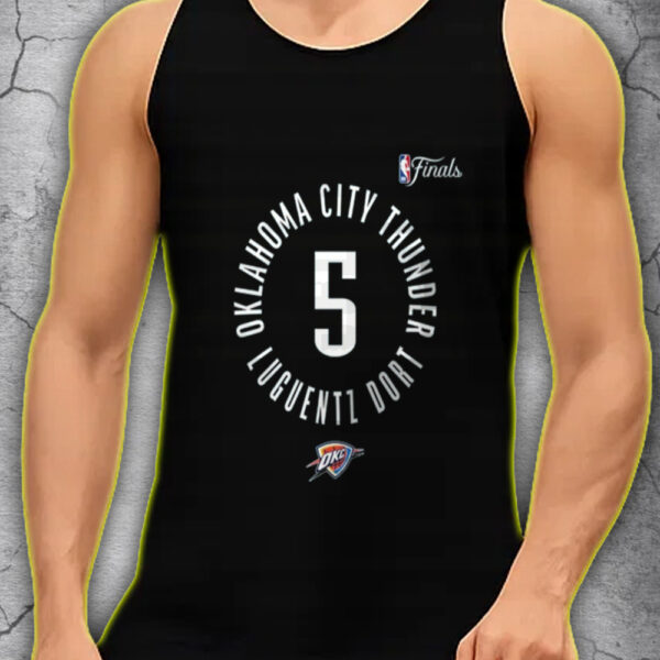 OKC Thunder Luguentz Dort NBA Finals 2025 Tank Top – At Paycom Center Oklahoma City OK - Image 5