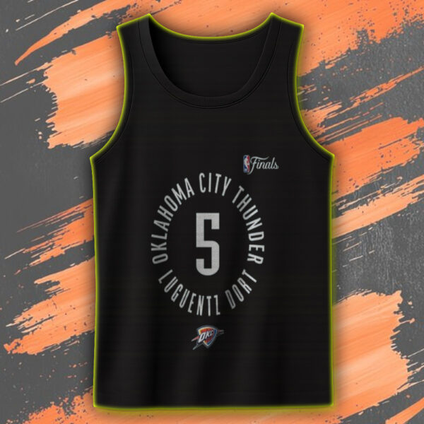 OKC Thunder Luguentz Dort NBA Finals 2025 Tank Top – At Paycom Center Oklahoma City OK