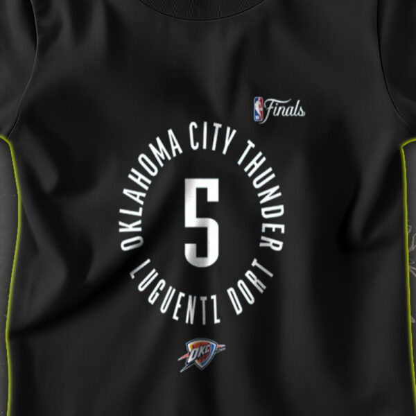 OKC Thunder Luguentz Dort NBA Finals 2025 T-Shirt – At Paycom Center Oklahoma City OK - Image 3