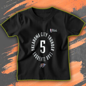 OKC Thunder Luguentz Dort NBA Finals 2025 T-Shirt – At Paycom Center Oklahoma City OK