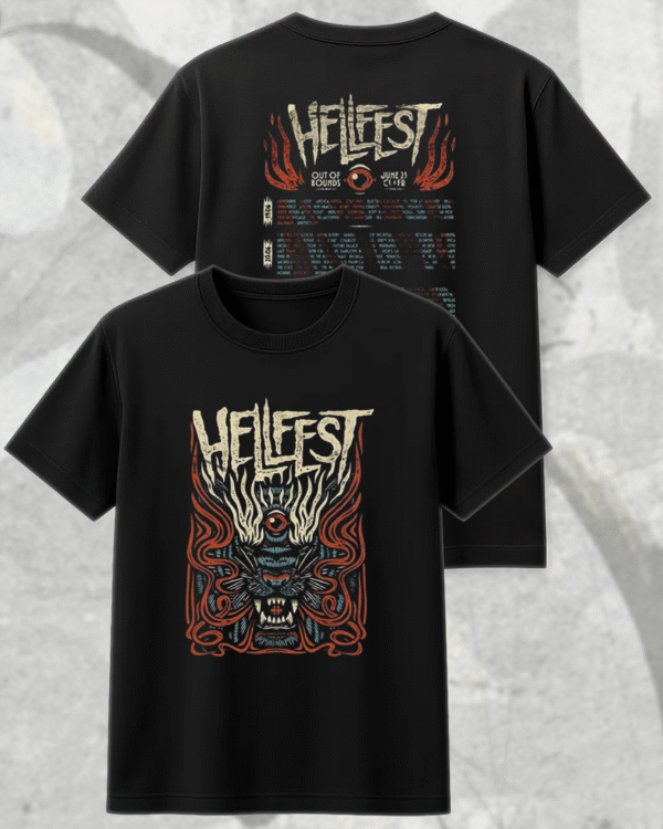 Hellfest 2025 Savage Tiger Shirt or Hoodie – Clisson France June 19–22 Lineup Two-Sided Tour Merch