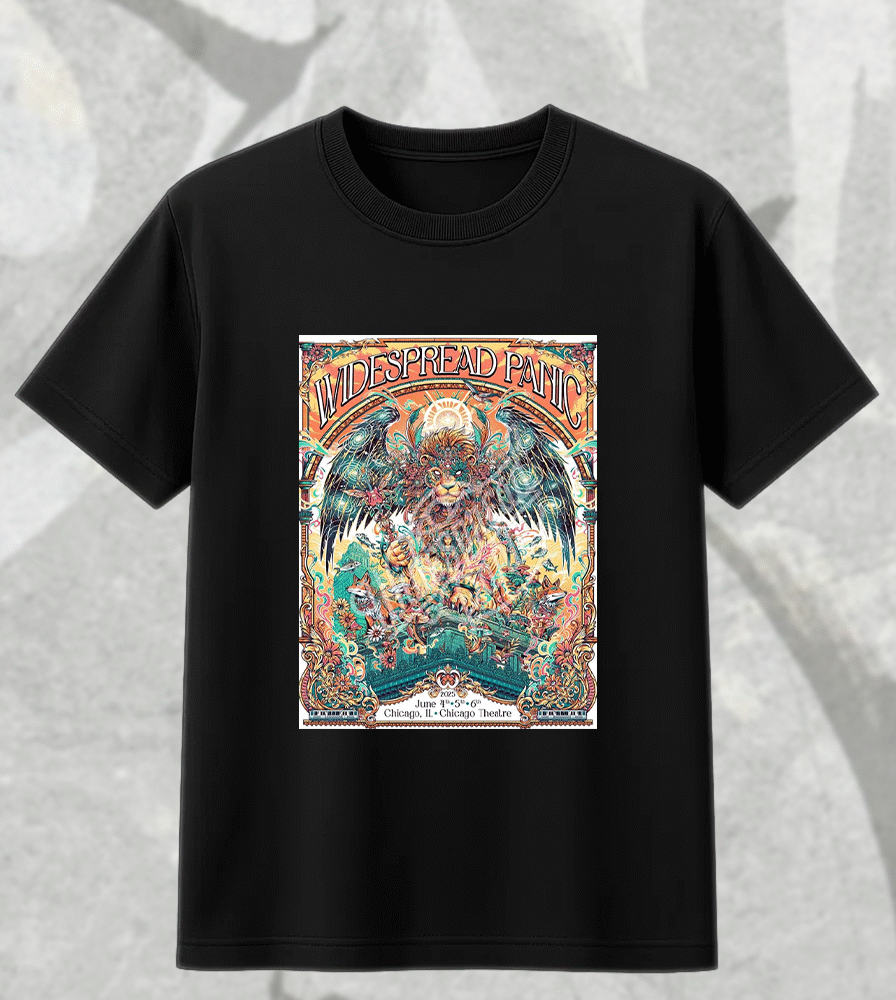 Widespread Panic Chicago 2025 Shirt or Hoodie – Tour Poster by Juan Ma Orozco, June 4–6 at Chicago Theatre