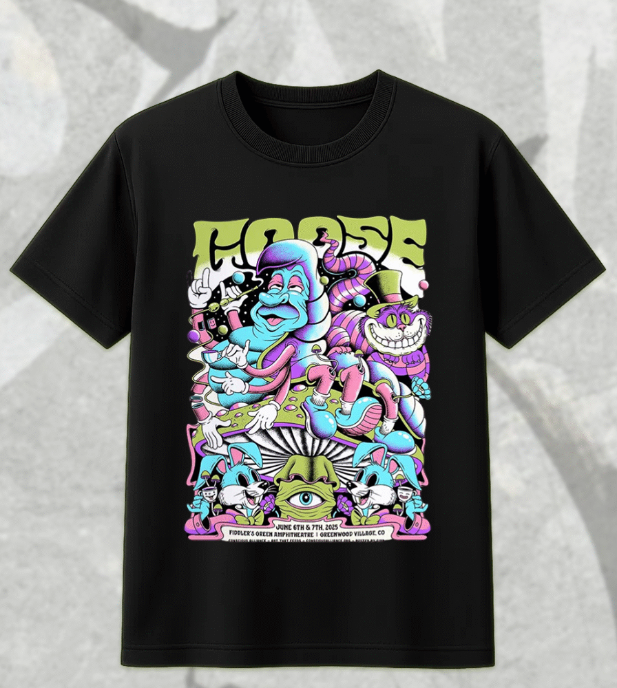 Goose 2025 Greenwood Village Shirt or Hoodie – June 6–7 Fiddler’s Green Concert Poster Tee