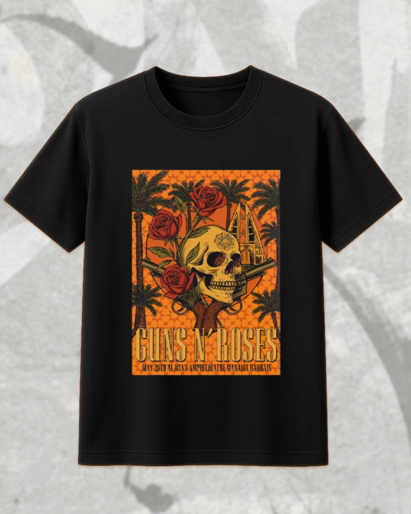Guns N’ Roses Bahrain 2025 – Unisex T-Shirt / Hoodie / Sweatshirt / Long Sleeve / Tank Top (Al Dana Amphitheatre – May 20) - Image 4