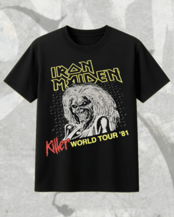 Iron Maiden Killer World Tour 1981 Tie Dye – T-Shirt, Sweatshirt, Long Sleeve, Tank Top & Hoodie (S–5XL) | Vintage Classic Rock Merch - Image 4