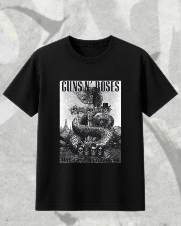 Guns N’ Roses Bangkok 2025 Black Poster T-Shirt / Hoodie / Long Sleeve / Sweatshirt / Tank Top – Thunderdome Stadium Thailand - Image 4