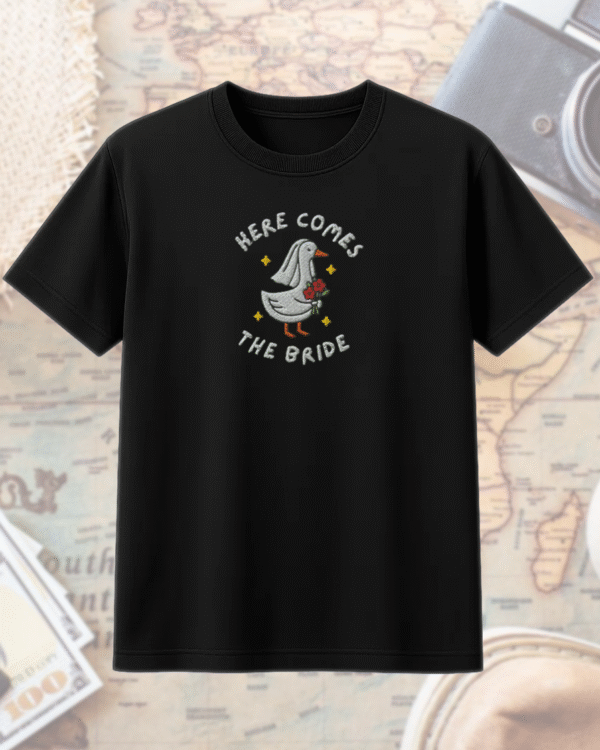 Embroidered Silly Goose Bride Shirt – Funny Bride To Be Wedding Shirt – Embroidered Tee, Hoodie, Tank, Long Sleeve, Sweatshirt - Image 2