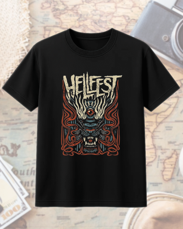 Hellfest 2025 Savage Tiger Shirt or Hoodie – Clisson France June 19–22 Lineup Two-Sided Tour Merch
