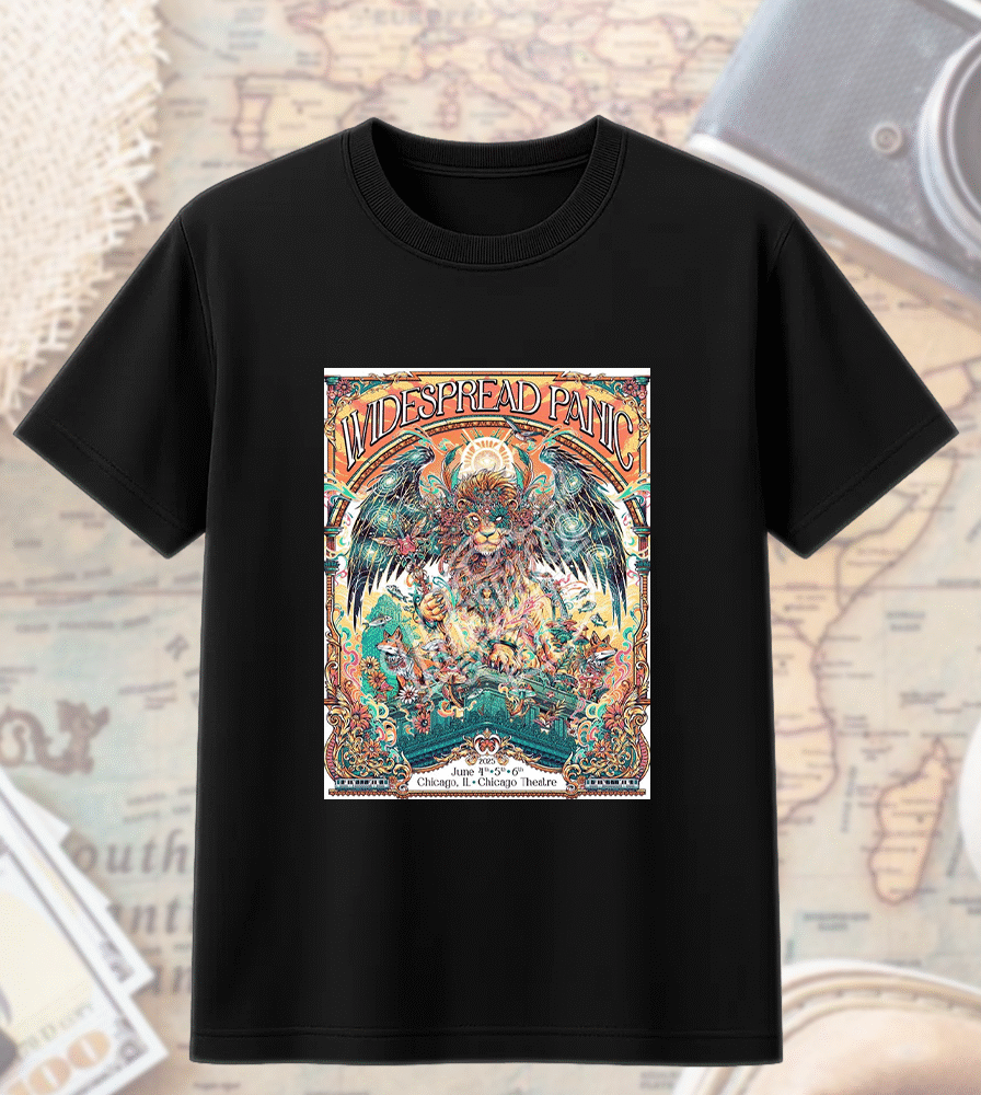 Widespread Panic Chicago 2025 Shirt or Hoodie – Tour Poster by Juan Ma Orozco, June 4–6 at Chicago Theatre