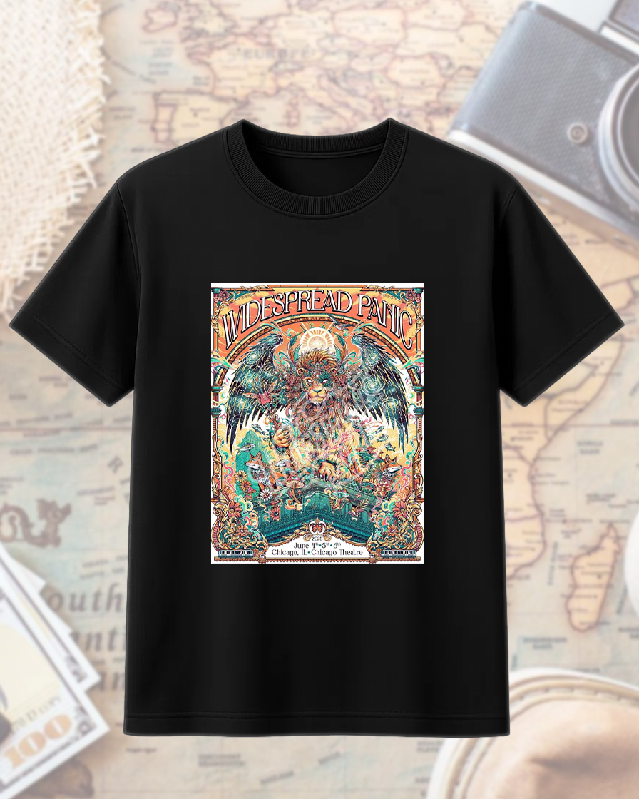 Widespread Panic Chicago 2025 Shirt or Hoodie – Tour Poster by Juan Ma Orozco, June 4–6 at Chicago Theatre