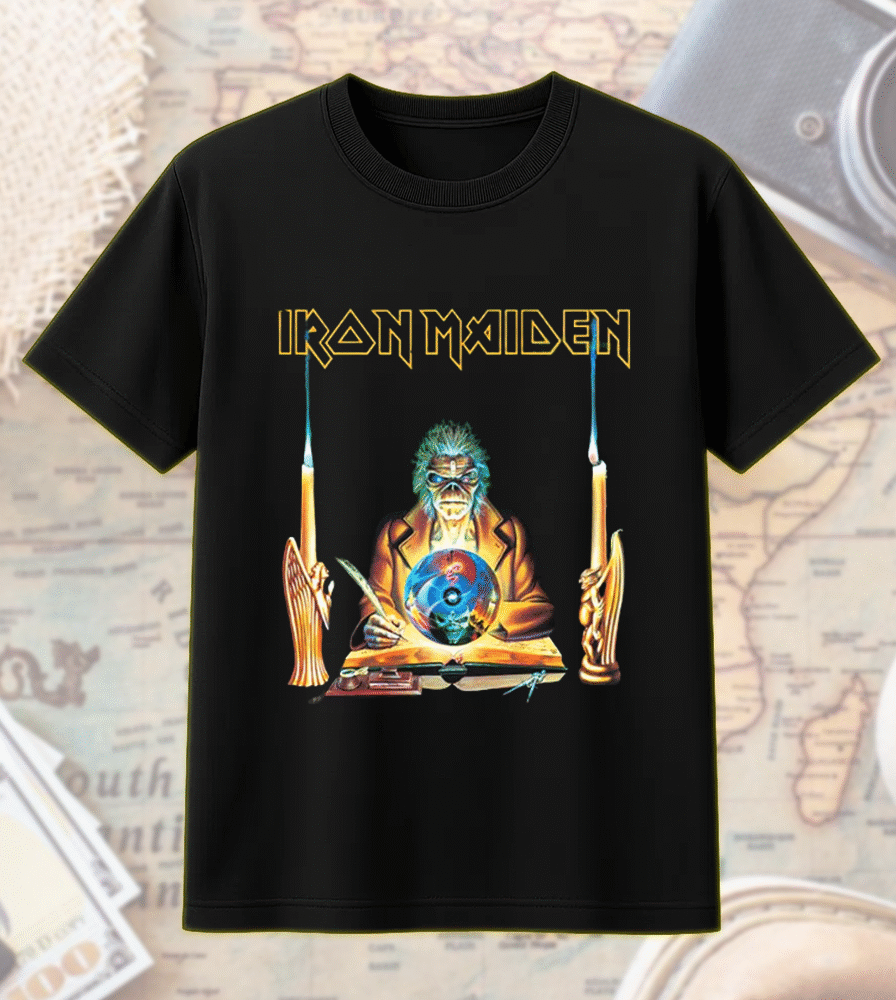 Iron Maiden Run For Your Lives 2025 Shirt or Hoodie – Seventh Son Retro Clairvoyant Tour Dates Two-Sided Merch