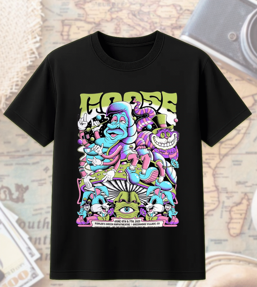 Goose 2025 Greenwood Village Shirt or Hoodie – June 6–7 Fiddler’s Green Concert Poster Tee