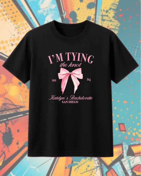 Bachelorette Party Comfort Colors® Shirt / Hoodie / Sweatshirt / Long Sleeve / Tank Top – “I’m Tying the Knot” Bridal Party Tee #280-CP - Image 8