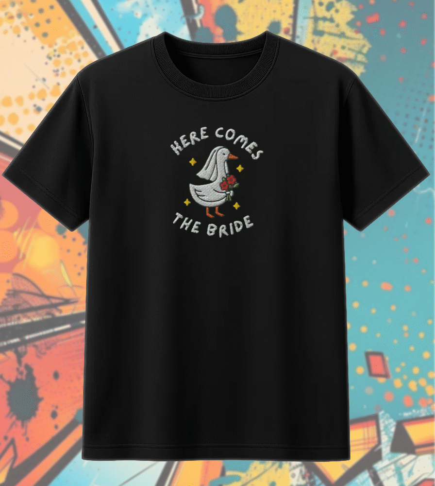 Embroidered Silly Goose Bride Shirt – Funny Bride To Be Wedding Shirt – Embroidered Tee, Hoodie, Tank, Long Sleeve, Sweatshirt