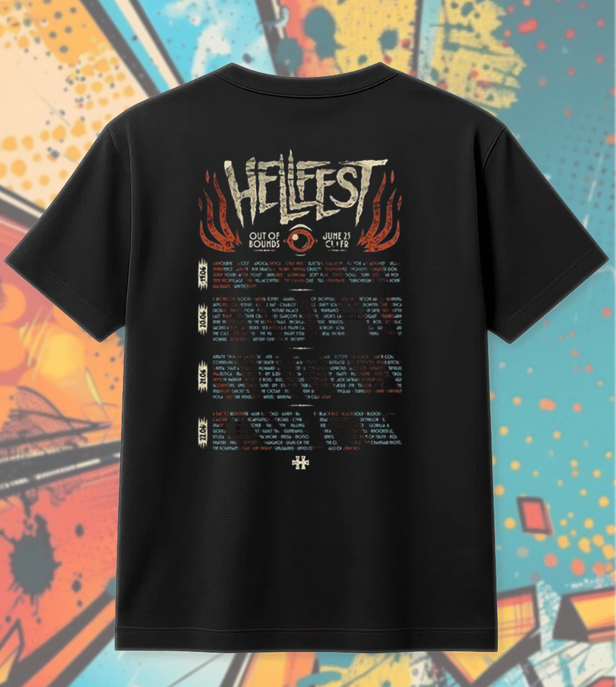 Hellfest 2025 Savage Tiger Shirt or Hoodie – Clisson France June 19–22 Lineup Two-Sided Tour Merch