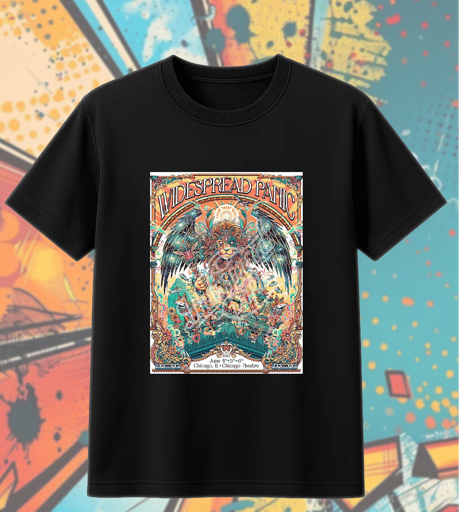 Widespread Panic Chicago 2025 Shirt or Hoodie – Tour Poster by Juan Ma Orozco, June 4–6 at Chicago Theatre