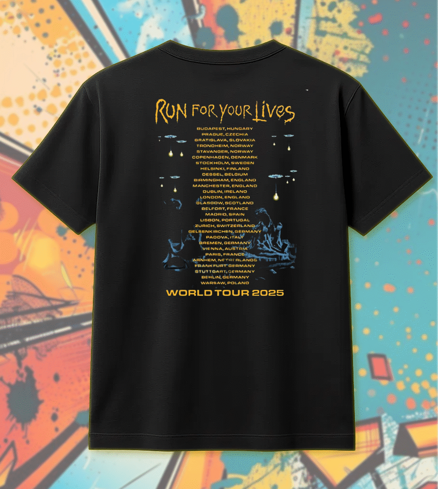 Iron Maiden Run For Your Lives 2025 Shirt or Hoodie – Seventh Son Retro Clairvoyant Tour Dates Two-Sided Merch