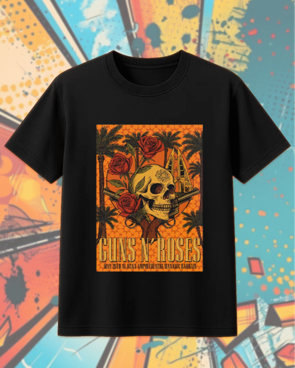 Guns N’ Roses Bahrain 2025 – Unisex T-Shirt / Hoodie / Sweatshirt / Long Sleeve / Tank Top (Al Dana Amphitheatre – May 20) - Image 6