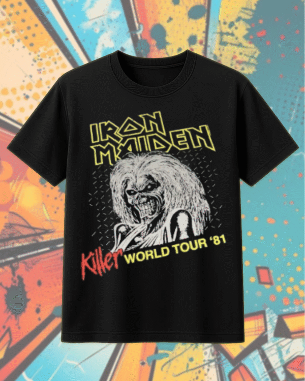 Iron Maiden Killer World Tour 1981 Tie Dye – T-Shirt, Sweatshirt, Long Sleeve, Tank Top & Hoodie (S–5XL) | Vintage Classic Rock Merch - Image 6
