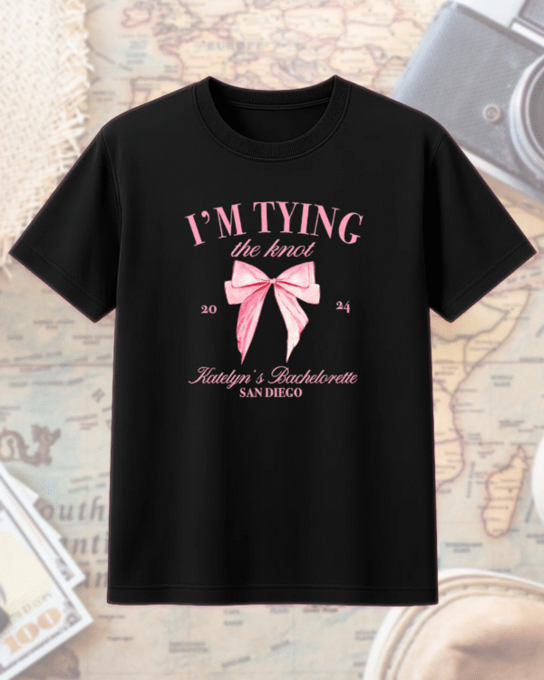 Bachelorette Party Comfort Colors® Shirt / Hoodie / Sweatshirt / Long Sleeve / Tank Top – “I’m Tying the Knot” Bridal Party Tee #280-CP - Image 9
