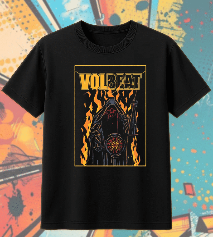 Volbeat x Metal Hammer Issue 401 Hoodie – Exclusive Fire Reaper Graphic, Heavy Metal Band Merch