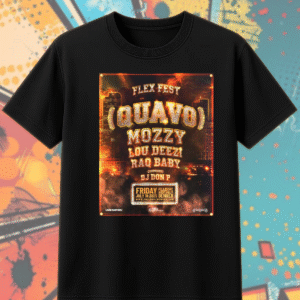 Flex Fest 2025 T-Shirt – Quavo Mozzy Concert Tee, July 18 Denver Show